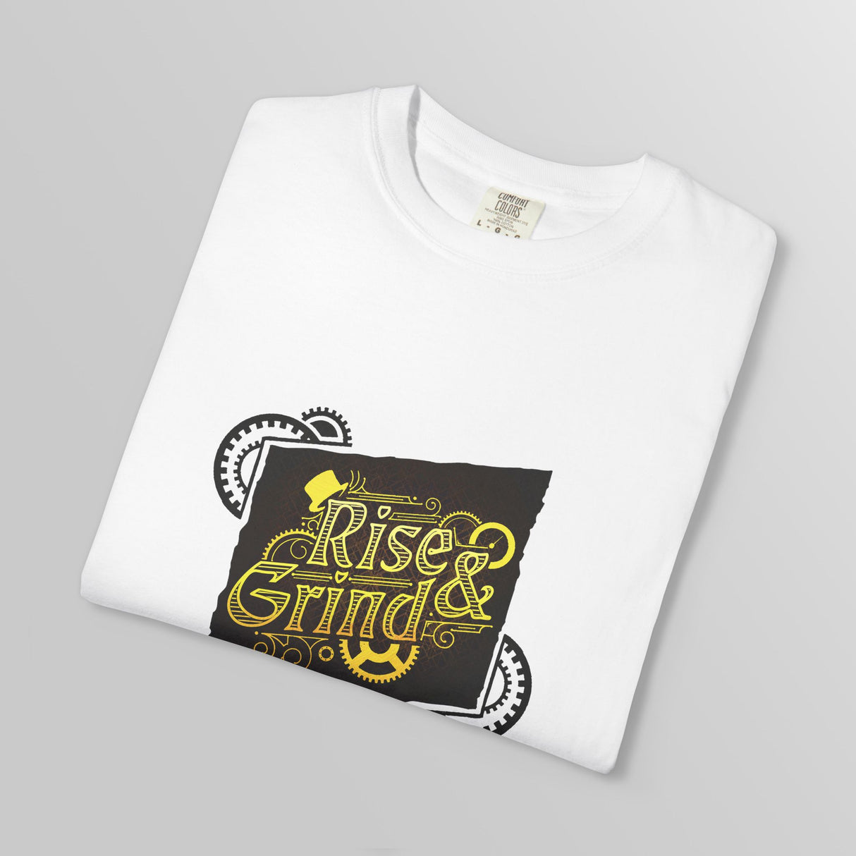 "Rise & Grind" - Ruin Steampunk Unisex T-Shirt by Brandon Ellis