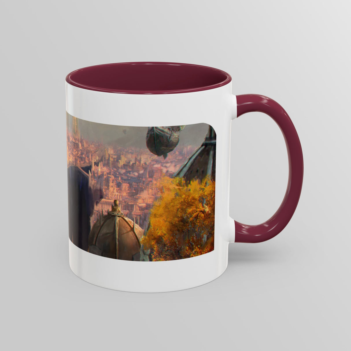 "The Golden Spire" - Ruin Steampunk Mug by Brandon Ellis
