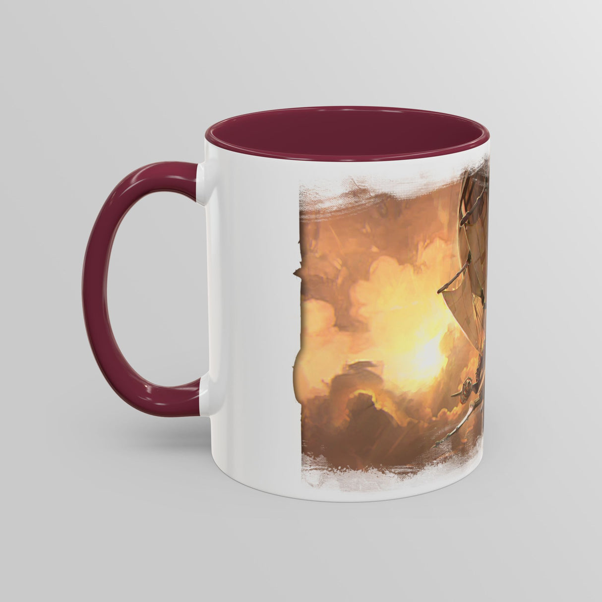 "Painting of The Liberator in Flight" – Ruin Steampunk Mug by Brandon Ellis