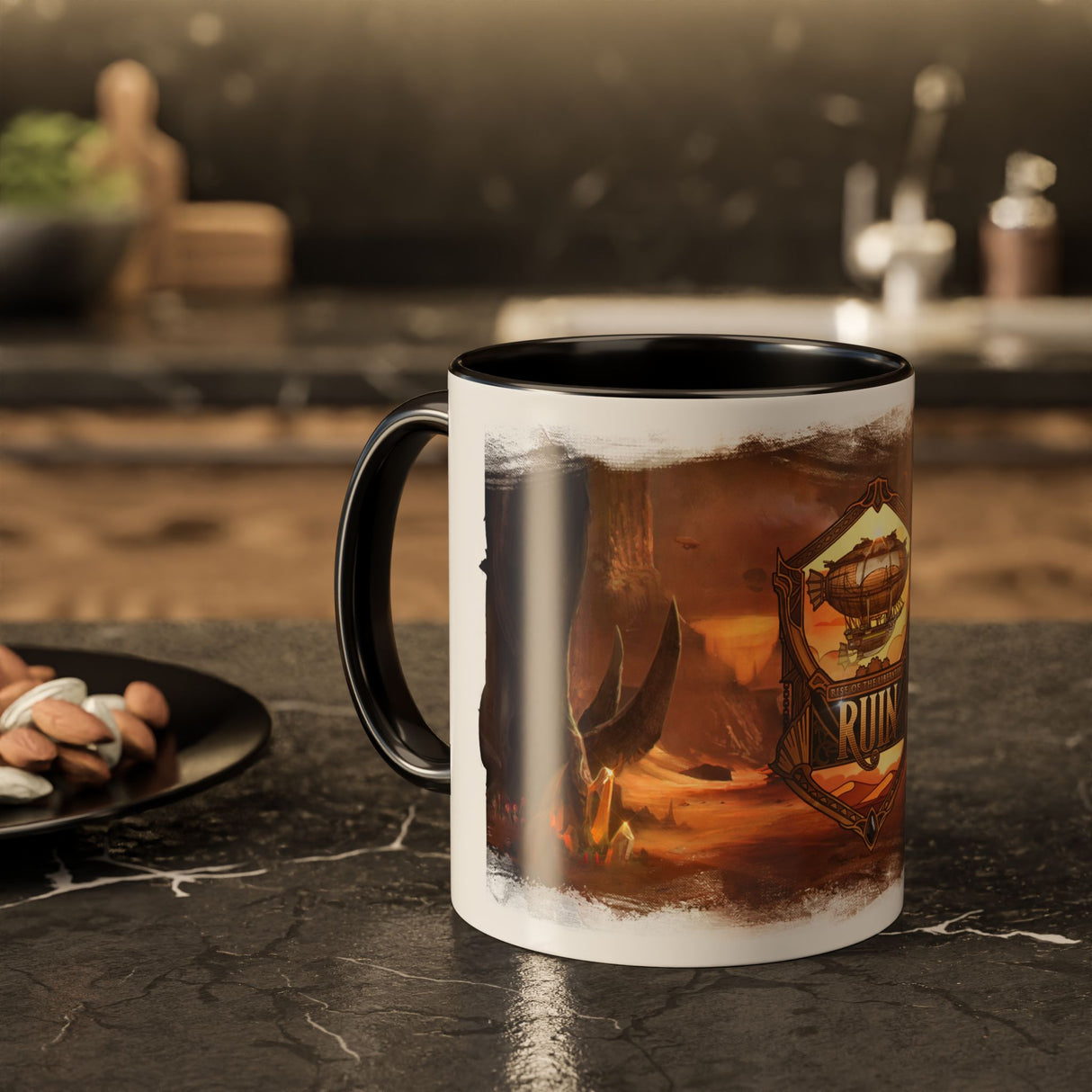 "Dune Watch Emblem Mug" - Ruin Steampunk Mug by Brandon Ellis