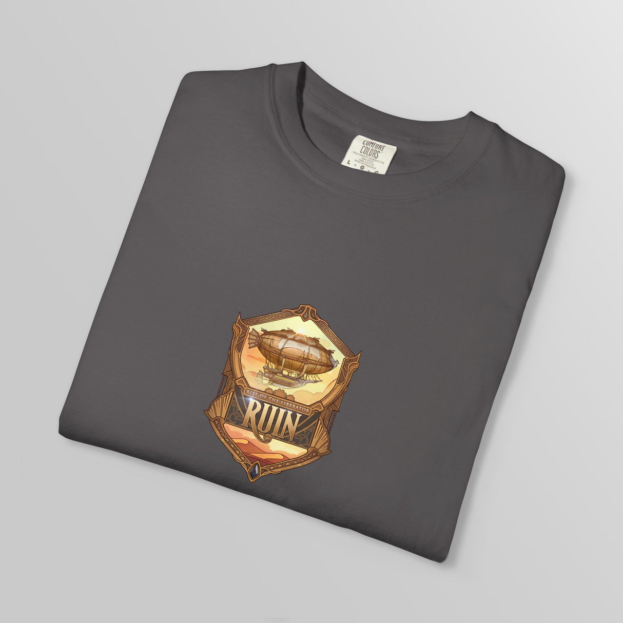 "Rise of the Liberator" - Ruin Steampunk Unisex T-Shirt by Brandon Ellis