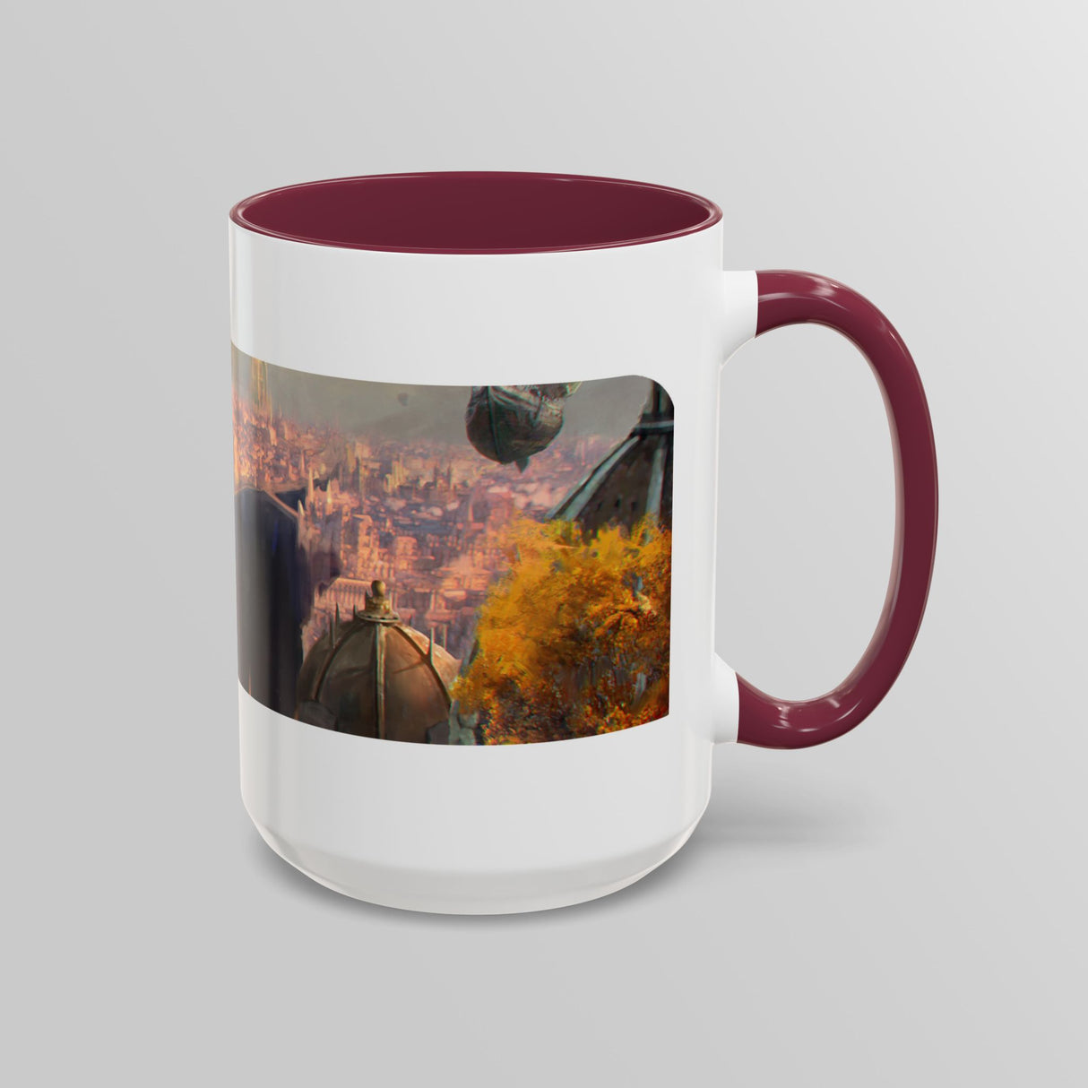 "The Golden Spire" - Ruin Steampunk Mug by Brandon Ellis