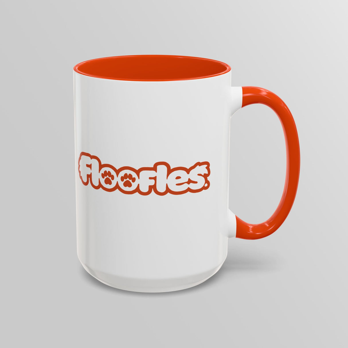 “Books, Because People Suck” Bunny Orange Accent Mug – Floofles by Brandon Ellis