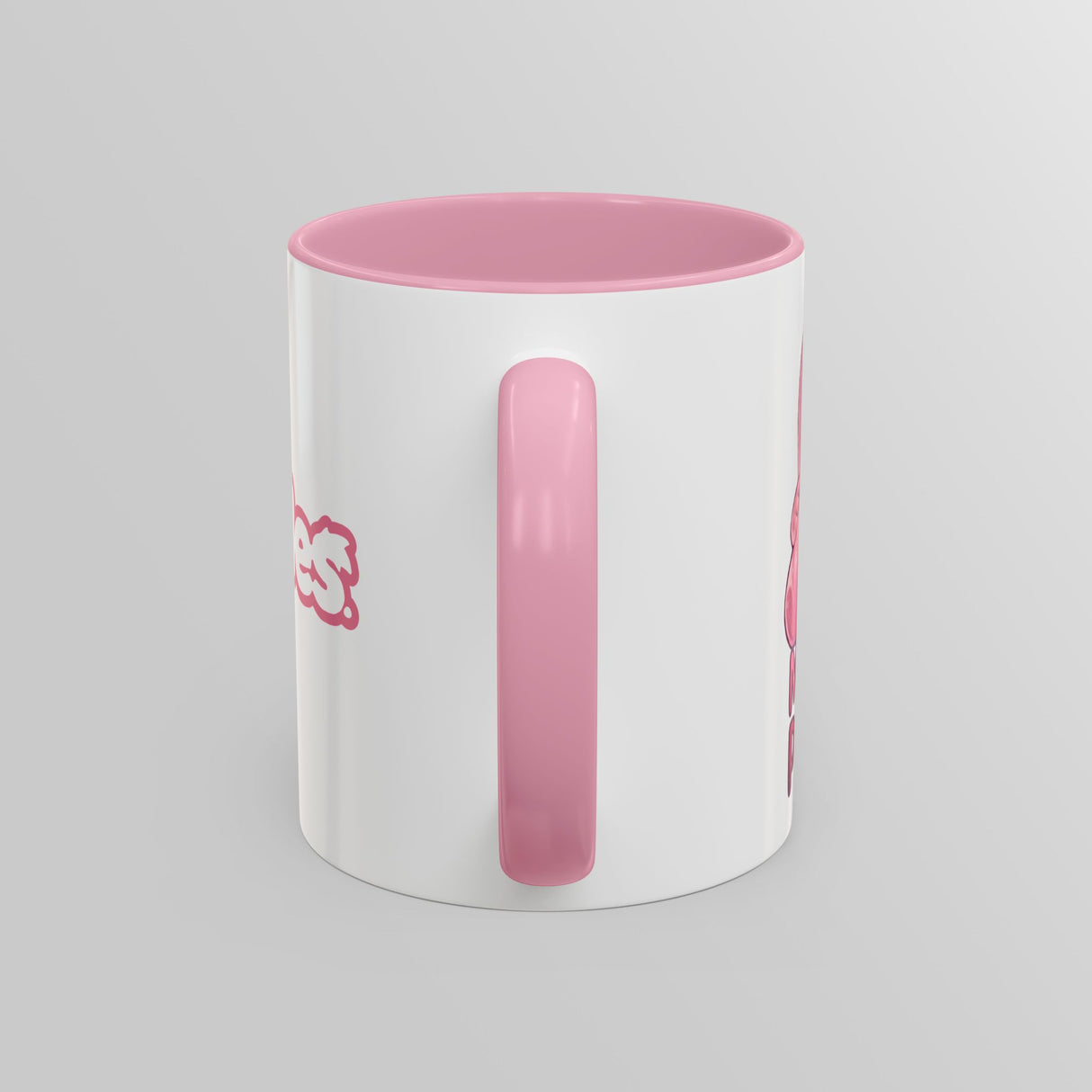 “Made of Puddin’” Cute Pink Accent Mug – Floofles by Brandon Ellis