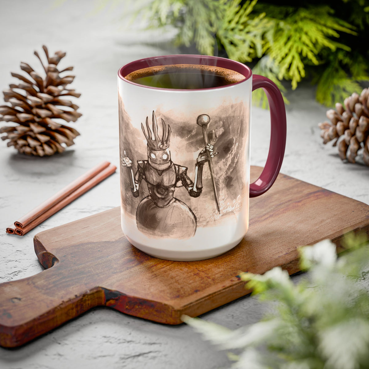 "The Clockwork King" - Ruin Steampunk Mug by Brandon Ellis