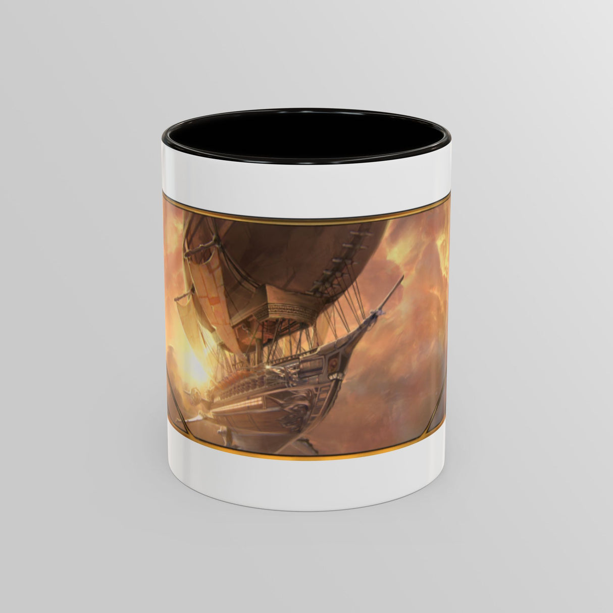 "The Liberator in Flight" - Ruin Steampunk Mug by Brandon Ellis