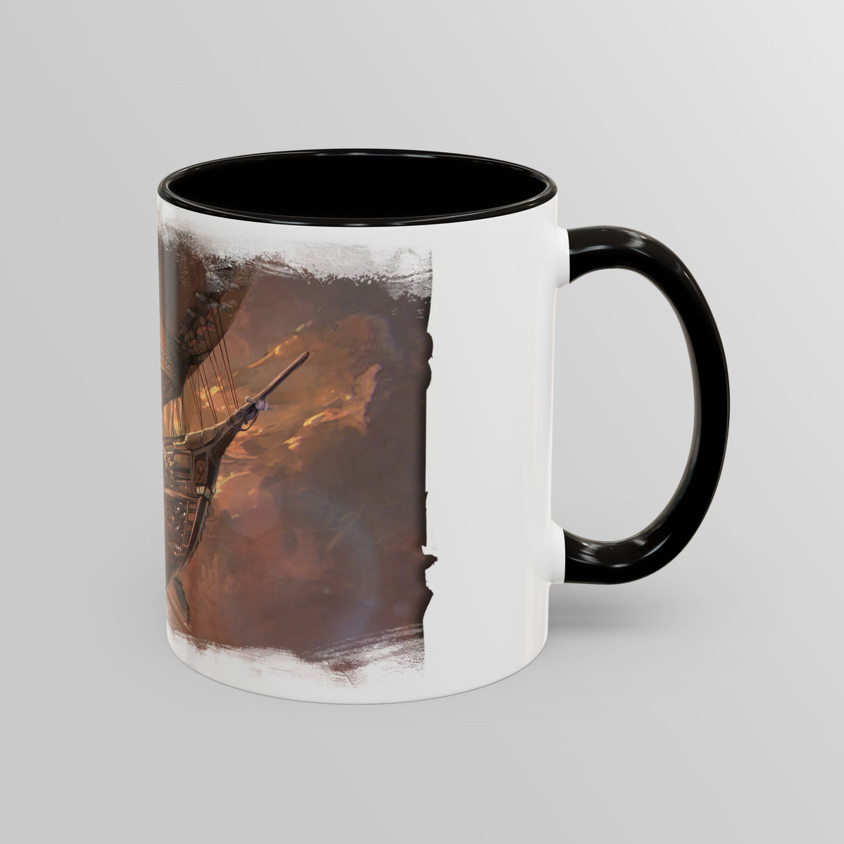 "Painting of The Liberator in Flight" – Ruin Steampunk Mug by Brandon Ellis