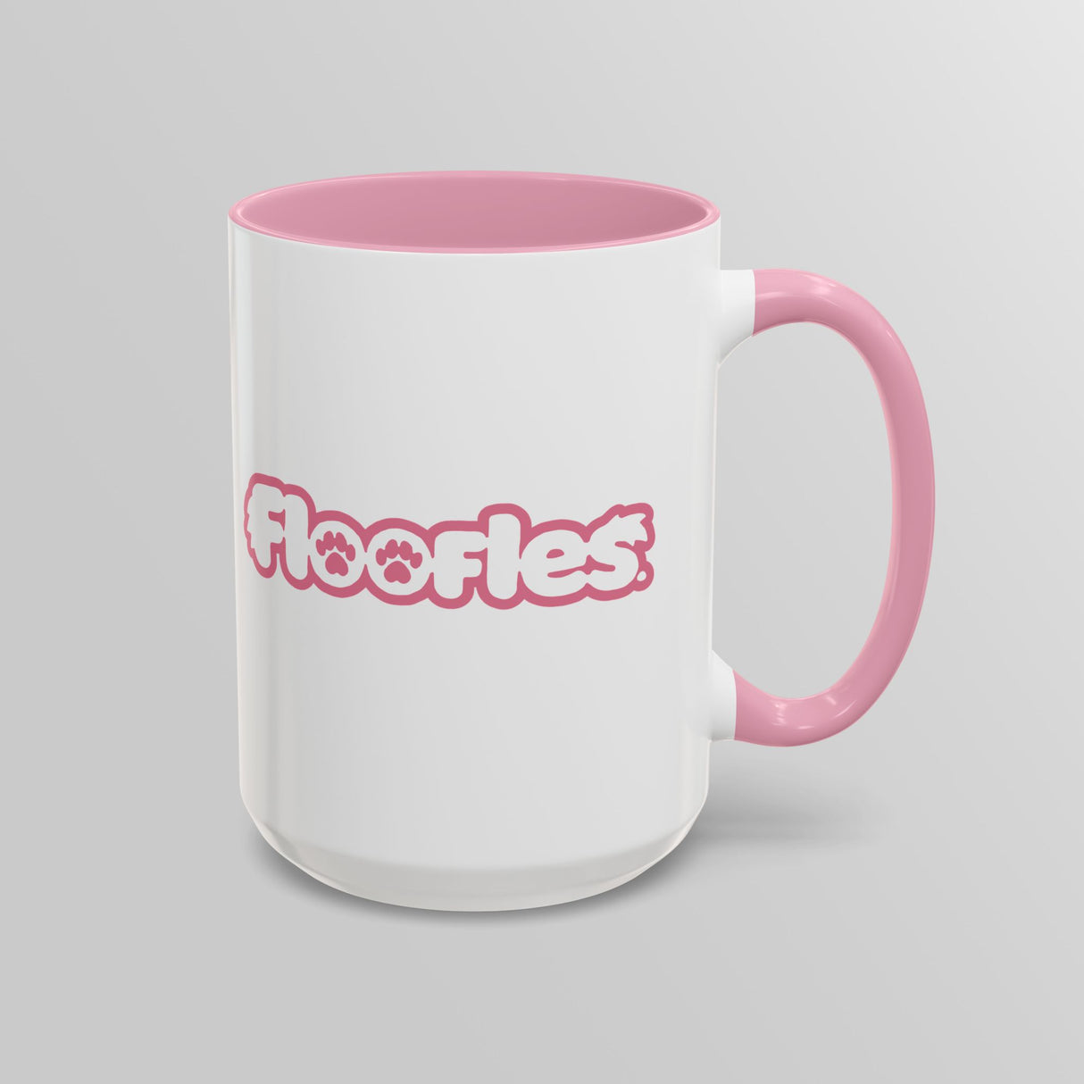 “Made of Puddin’” Cute Pink Accent Mug – Floofles by Brandon Ellis