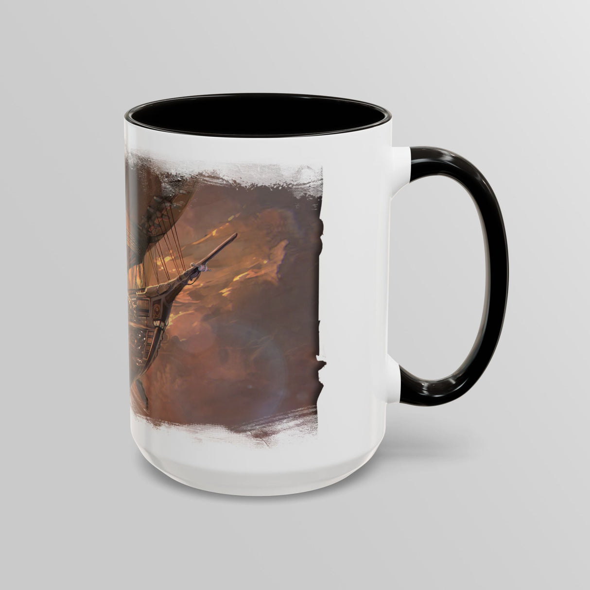 "Painting of The Liberator in Flight" – Ruin Steampunk Mug by Brandon Ellis