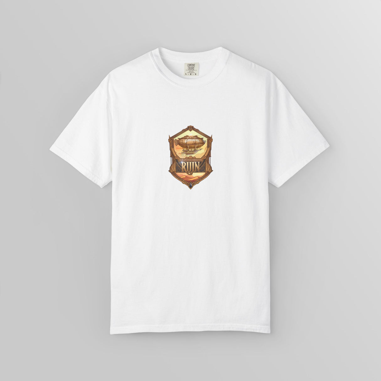 "Rise of the Liberator" - Ruin Steampunk Unisex T-Shirt by Brandon Ellis