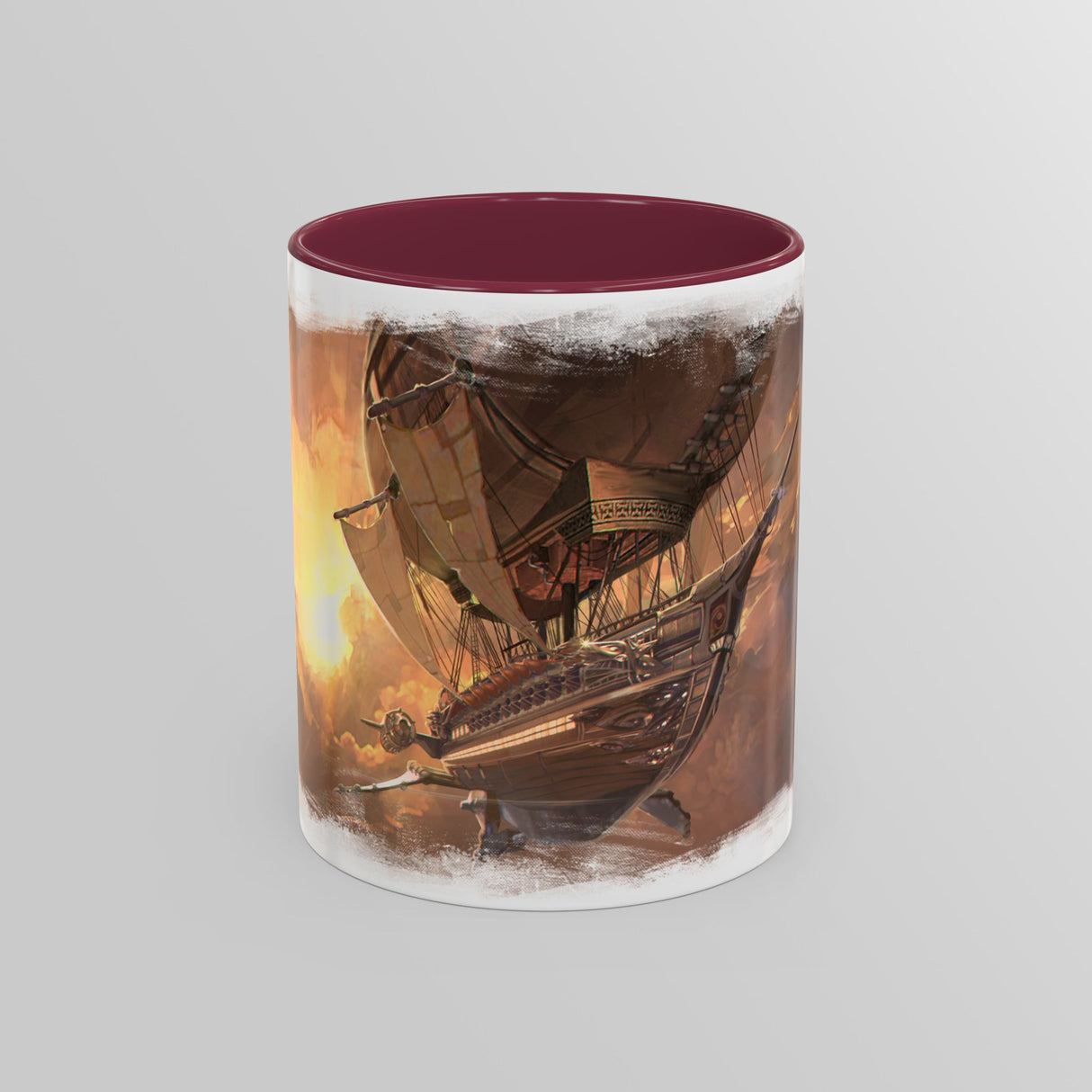 "Painting of The Liberator in Flight" – Ruin Steampunk Mug by Brandon Ellis