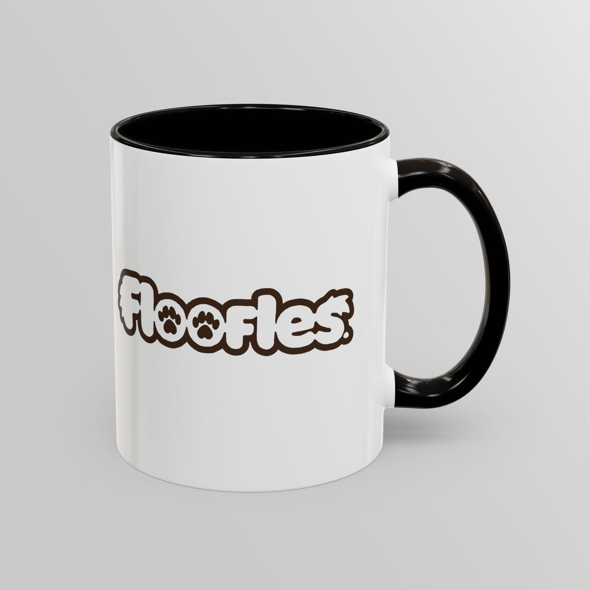 “I Have Arrived” Majestic Cat Black Accent Mug – Floofles by Brandon Ellis