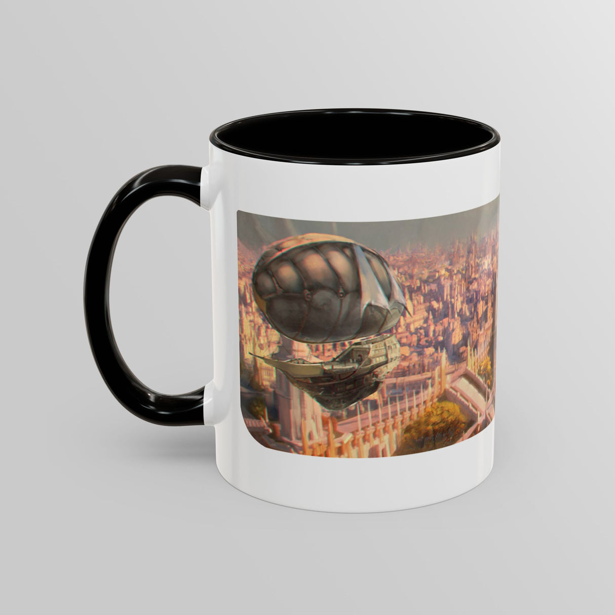 "The Golden Spire" - Ruin Steampunk Mug by Brandon Ellis