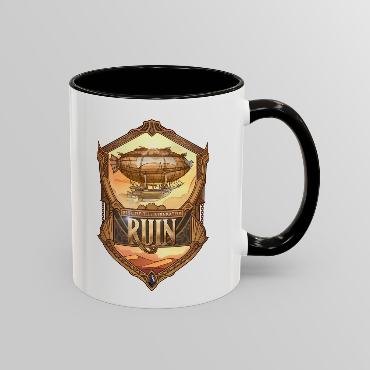 "Rise of the Liberator Emblem" - Ruin Steampunk Mug by Brandon Ellis