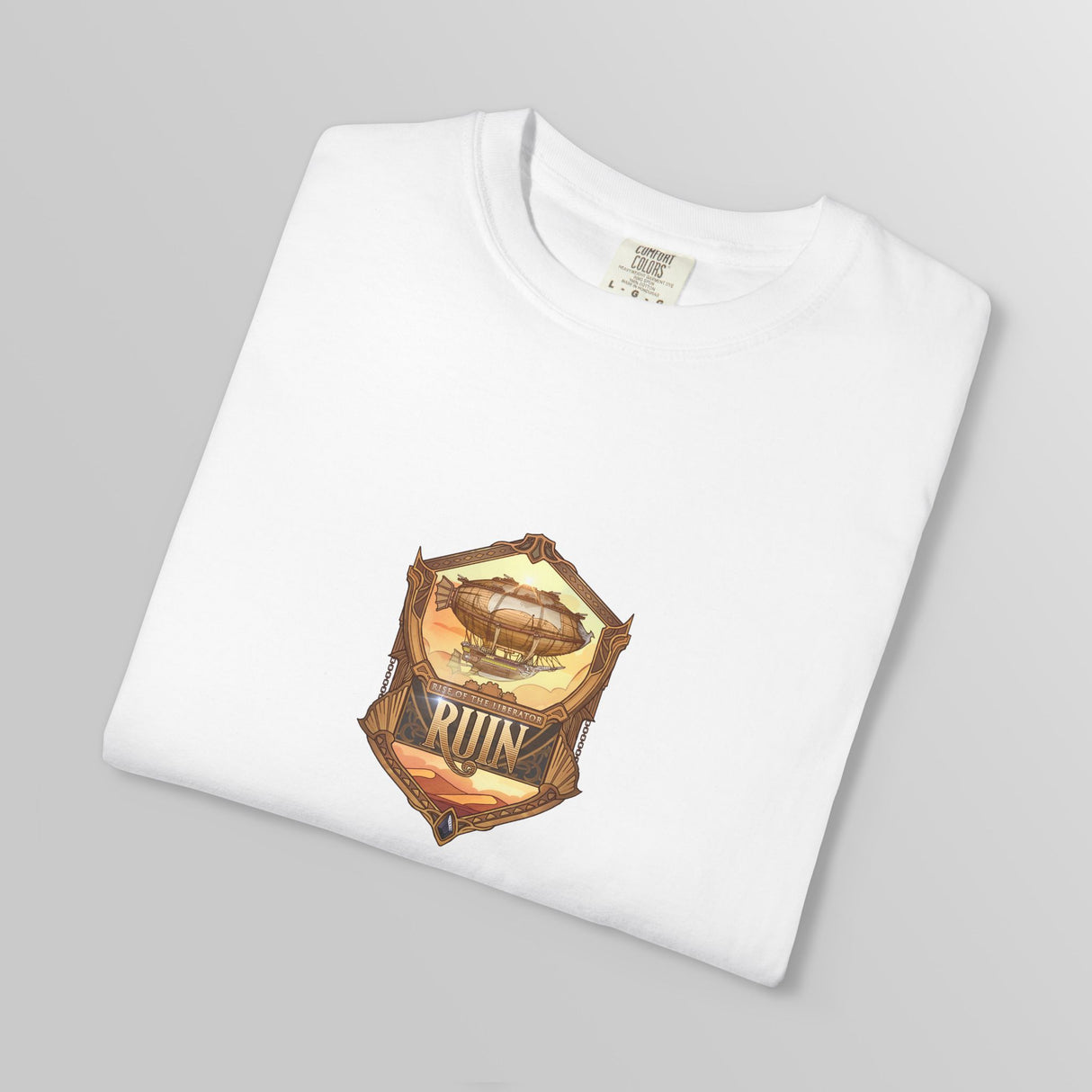 "Rise of the Liberator" - Ruin Steampunk Unisex T-Shirt by Brandon Ellis