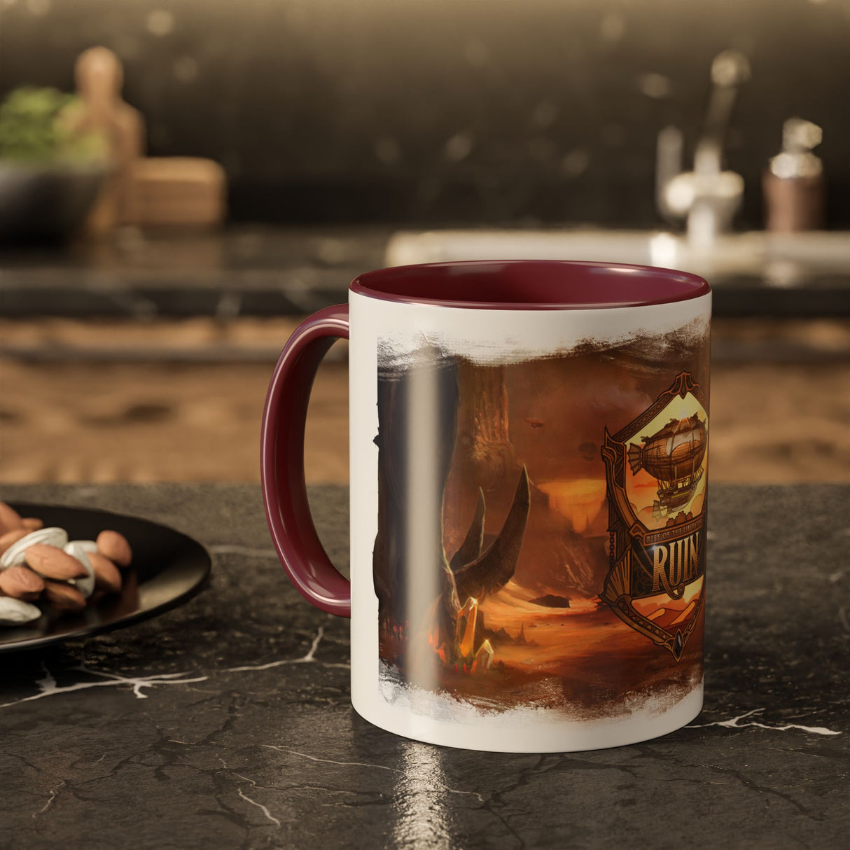 "Dune Watch Emblem Mug" - Ruin Steampunk Mug by Brandon Ellis