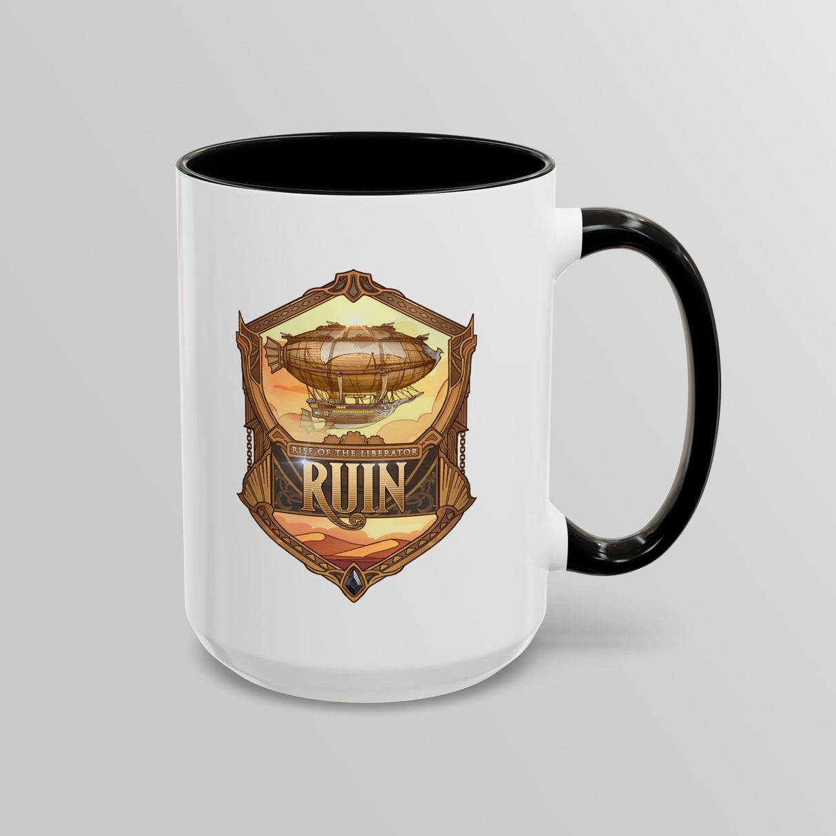 "Rise of the Liberator Emblem" - Ruin Steampunk Mug by Brandon Ellis