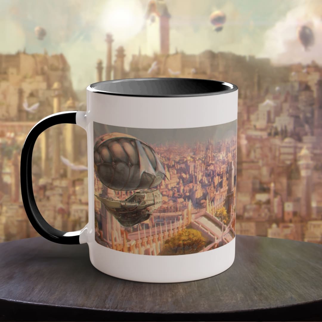 "The Golden Spire" - Ruin Steampunk Mug by Brandon Ellis