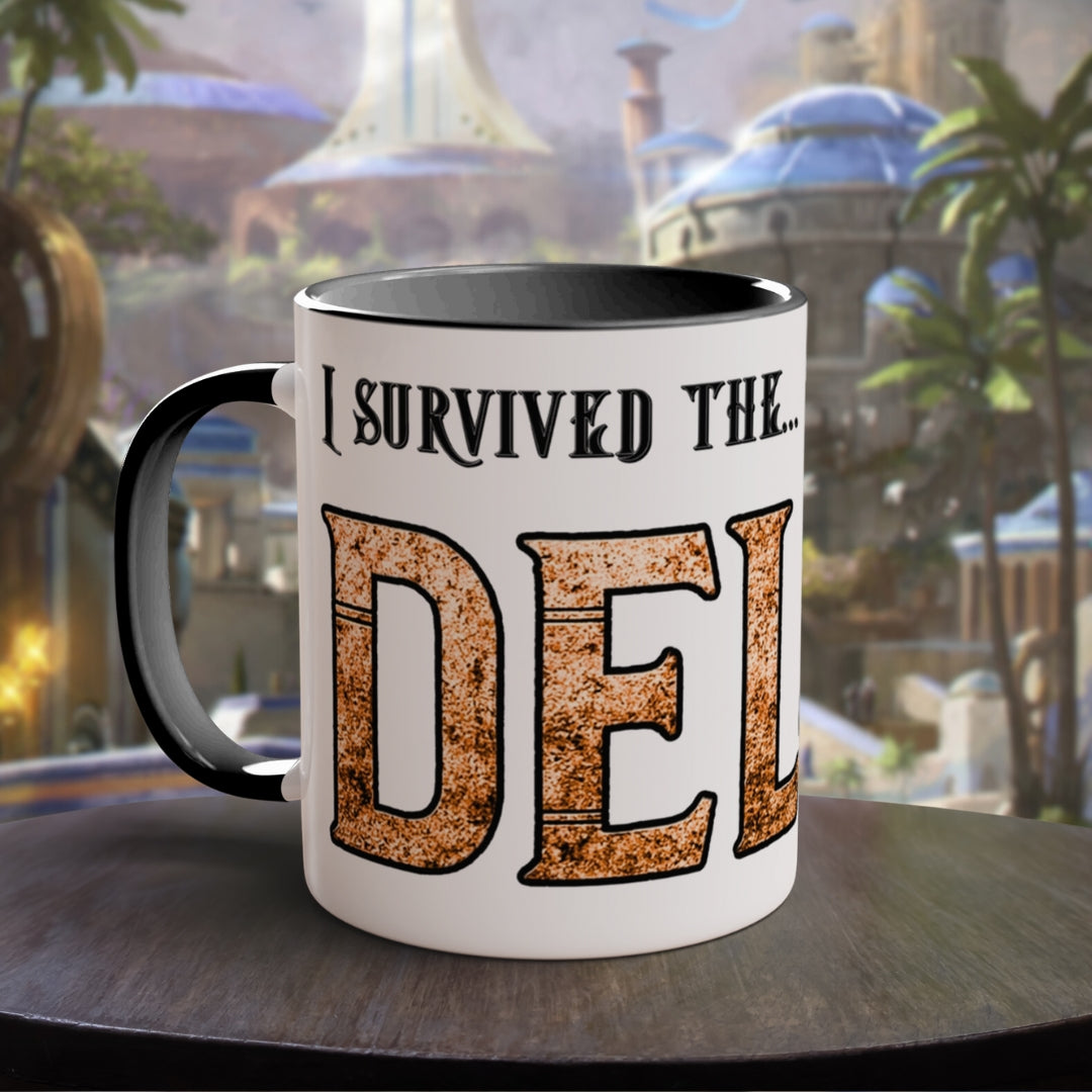 "I Survived The Delve" – Ruin Steampunk Mug by Brandon Ellis