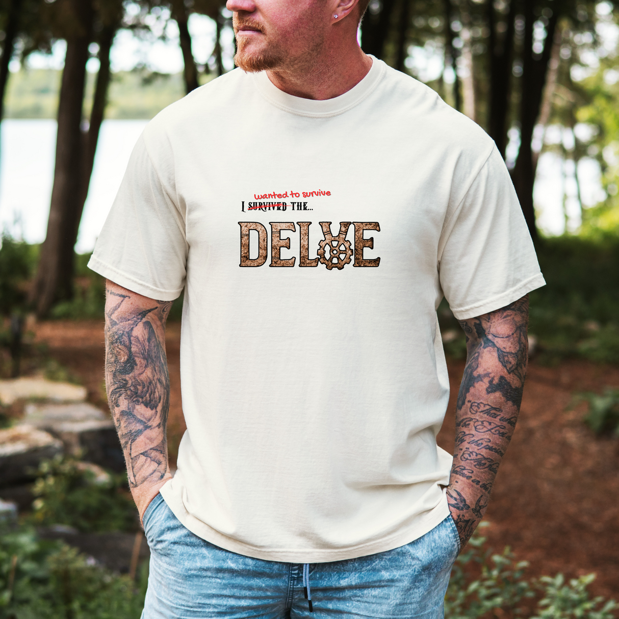 "I (Wanted To Survive) The Delve" - Ruin Steampunk Unisex T-Shirt by Brandon Ellis