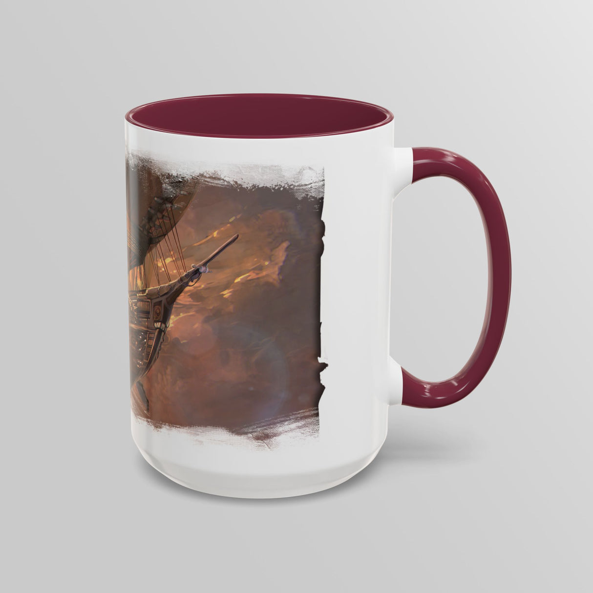 "Painting of The Liberator in Flight" – Ruin Steampunk Mug by Brandon Ellis