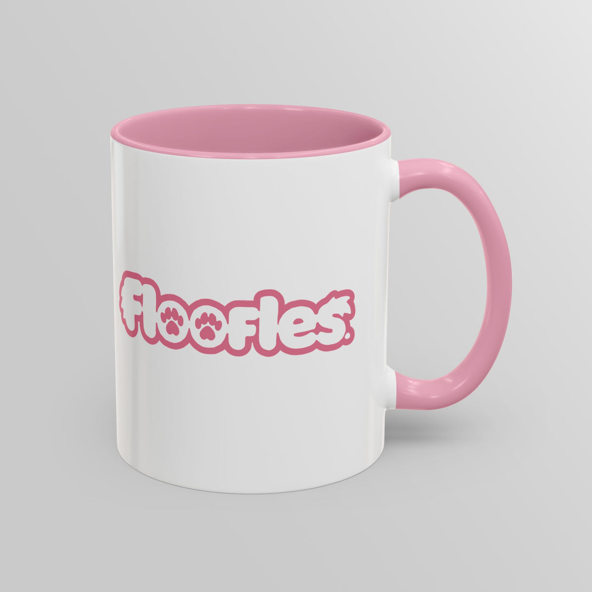 “Made of Puddin’” Cute Pink Accent Mug – Floofles by Brandon Ellis