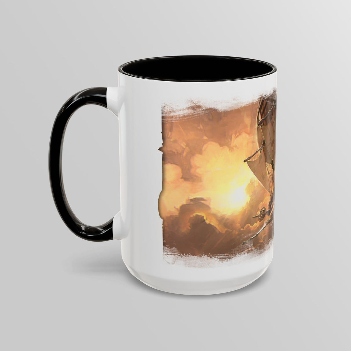"Painting of The Liberator in Flight" – Ruin Steampunk Mug by Brandon Ellis