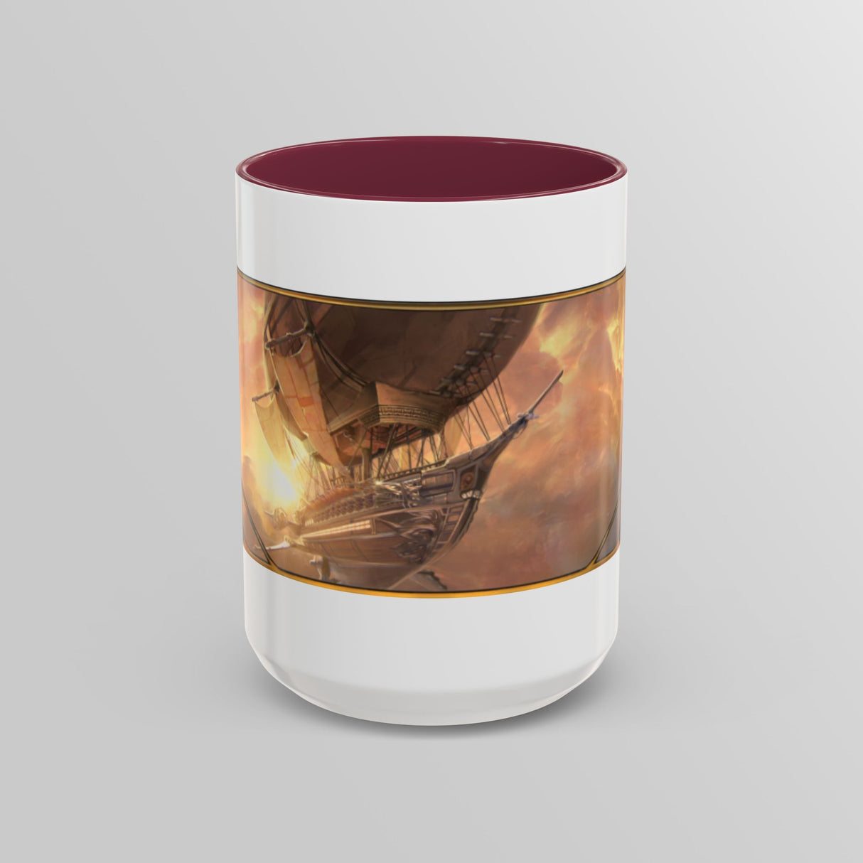 "The Liberator in Flight" - Ruin Steampunk Mug by Brandon Ellis