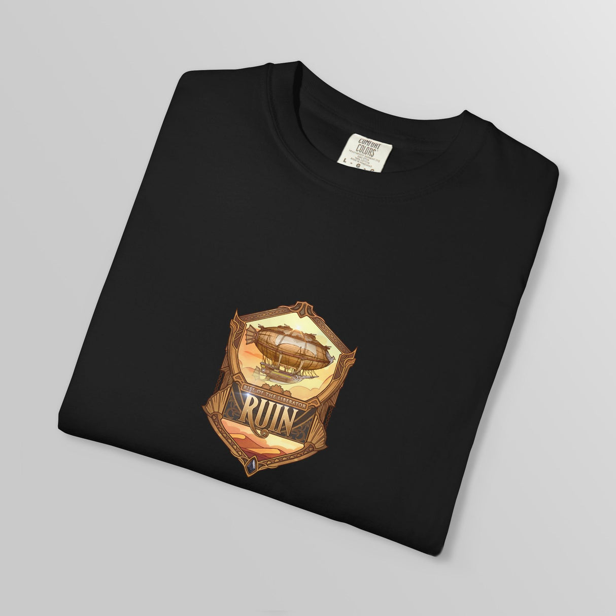 "Rise of the Liberator" - Ruin Steampunk Unisex T-Shirt by Brandon Ellis