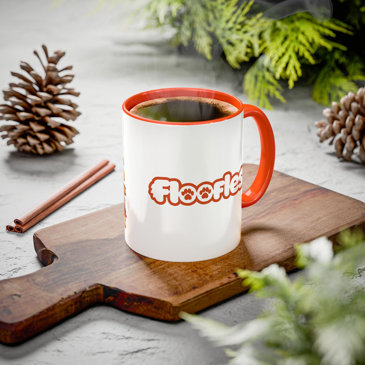 “Books, Because People Suck” Bunny Orange Accent Mug – Floofles by Brandon Ellis