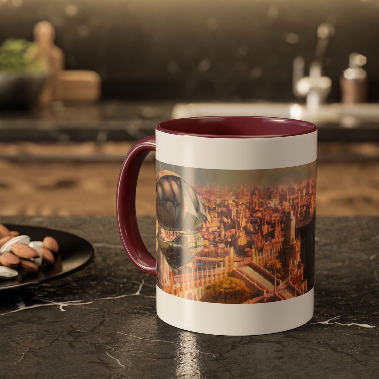 "The Golden Spire" - Ruin Steampunk Mug by Brandon Ellis