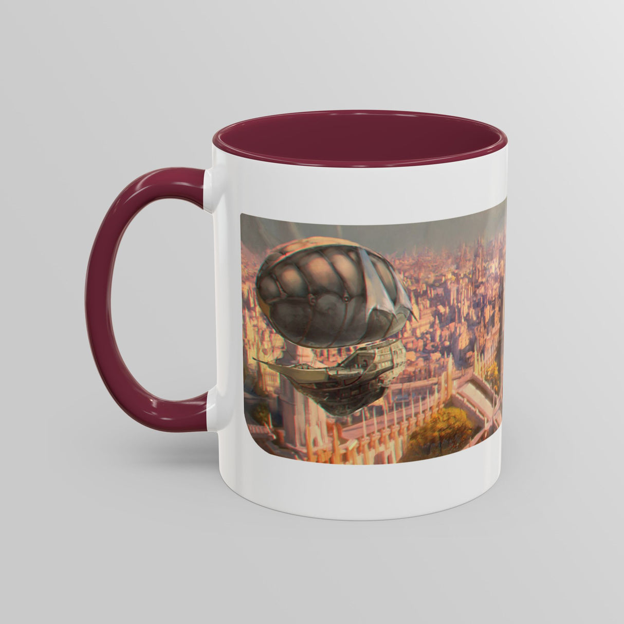 "The Golden Spire" - Ruin Steampunk Mug by Brandon Ellis
