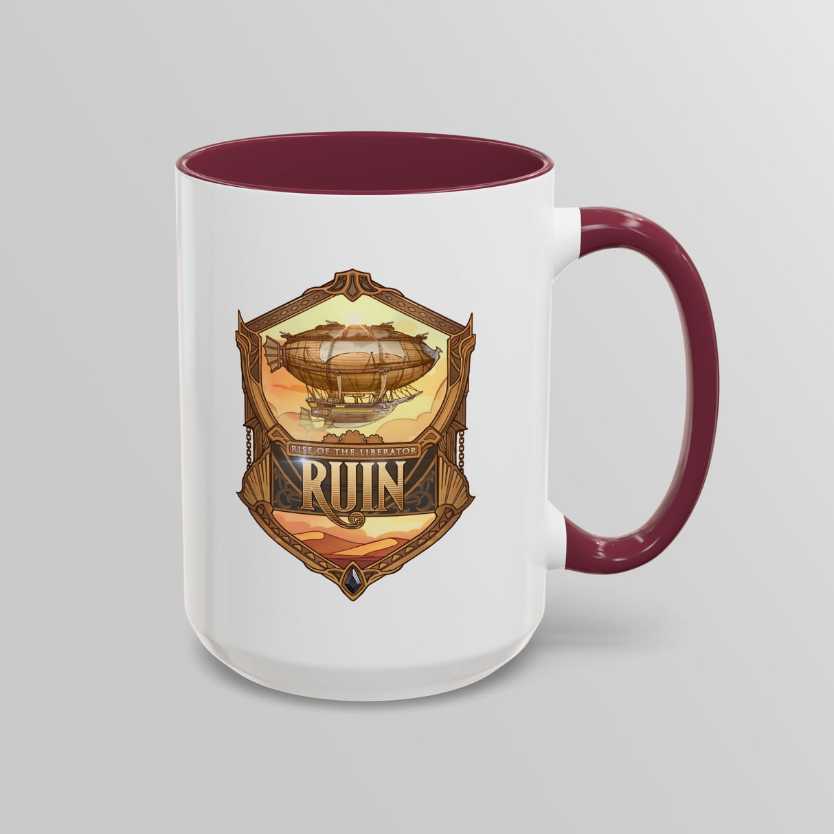 "Rise of the Liberator Emblem" - Ruin Steampunk Mug by Brandon Ellis