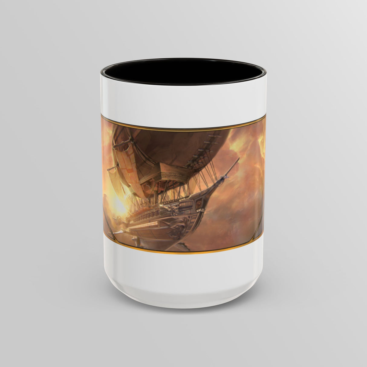 "The Liberator in Flight" - Ruin Steampunk Mug by Brandon Ellis
