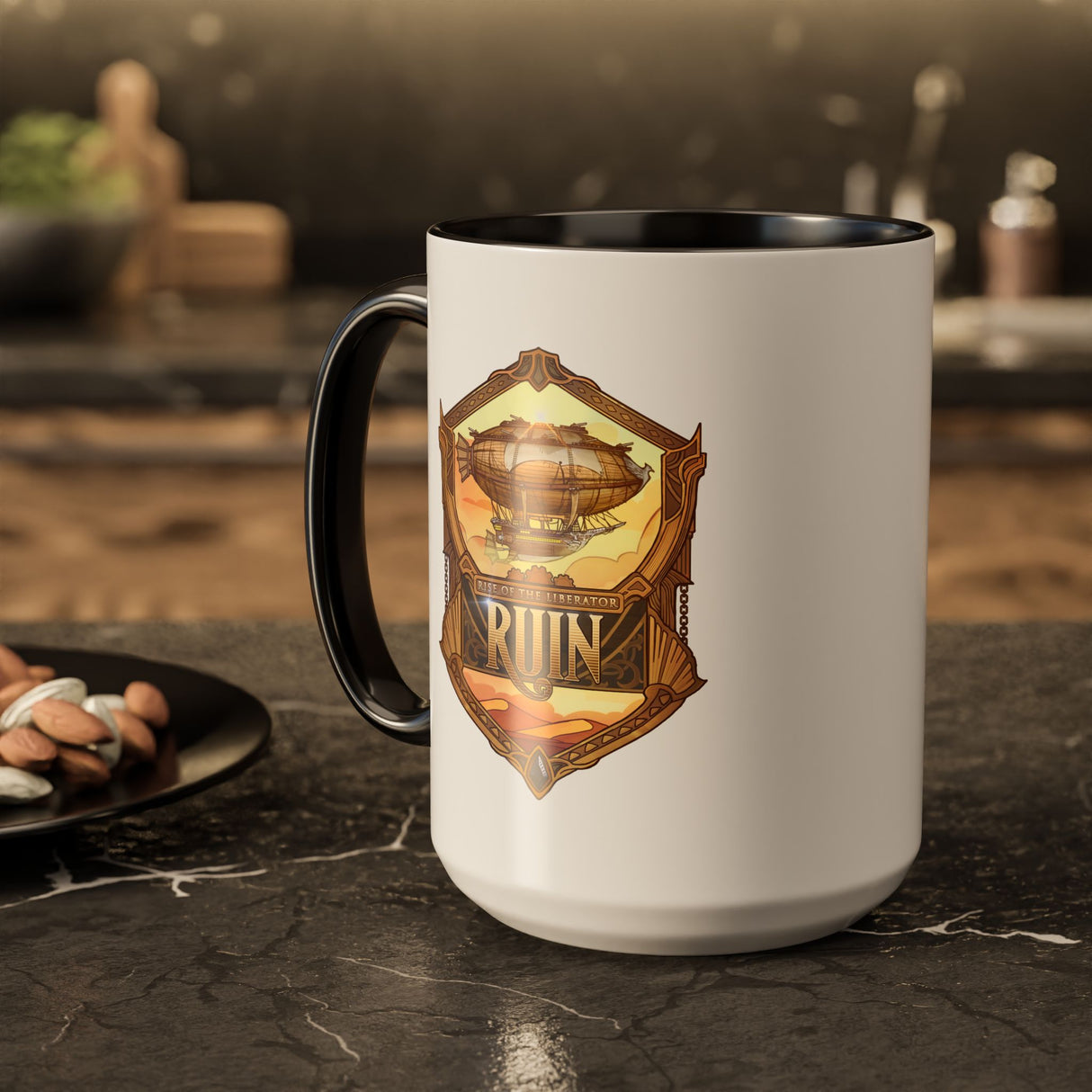 "Rise of the Liberator Emblem" - Ruin Steampunk Mug by Brandon Ellis