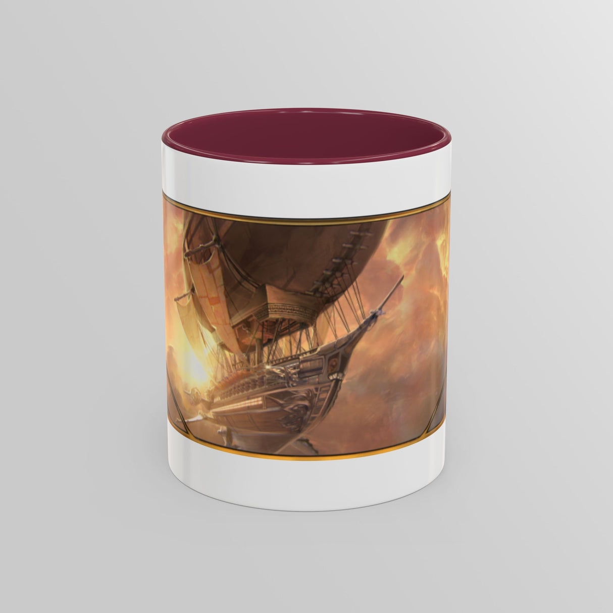 "The Liberator in Flight" - Ruin Steampunk Mug by Brandon Ellis