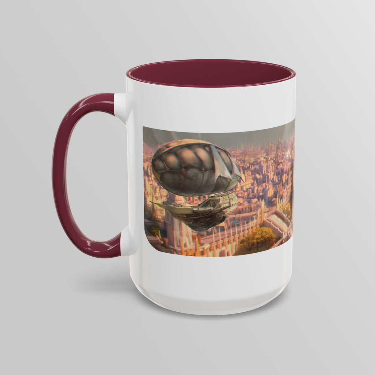 "The Golden Spire" - Ruin Steampunk Mug by Brandon Ellis