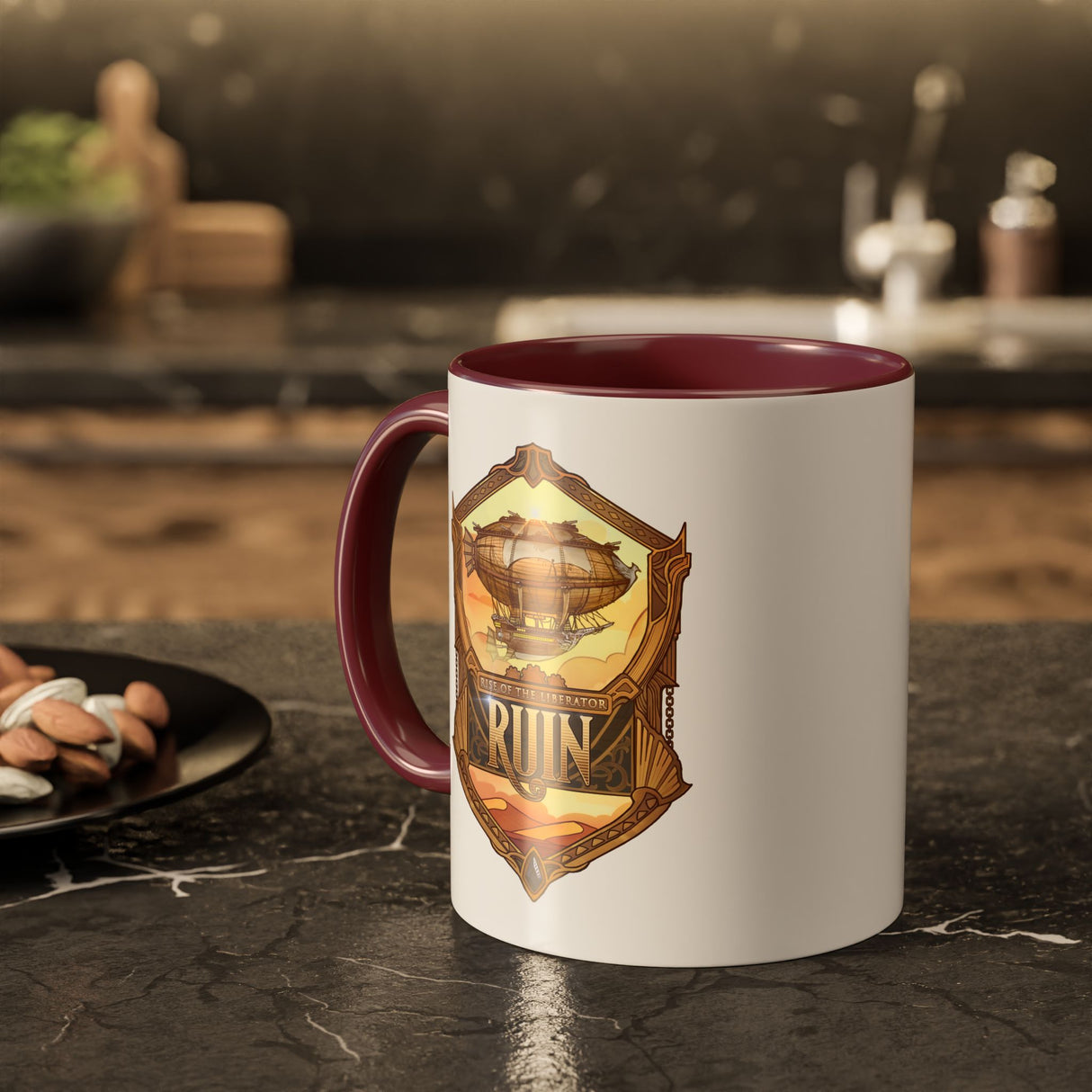 "Rise of the Liberator Emblem" - Ruin Steampunk Mug by Brandon Ellis