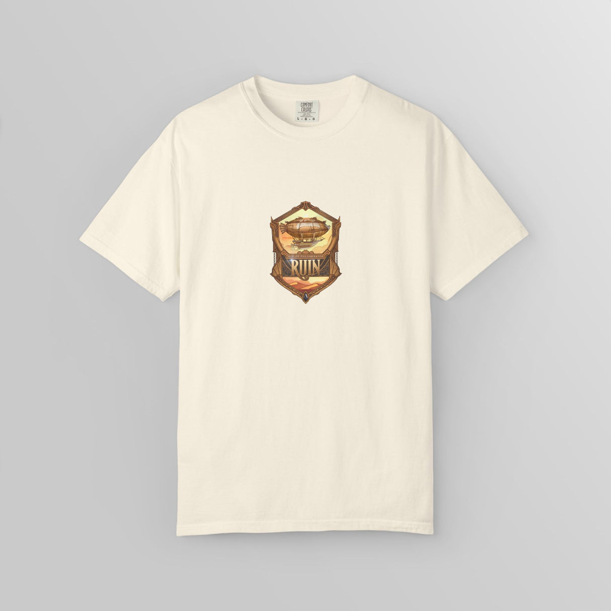 "Rise of the Liberator" - Ruin Steampunk Unisex T-Shirt by Brandon Ellis