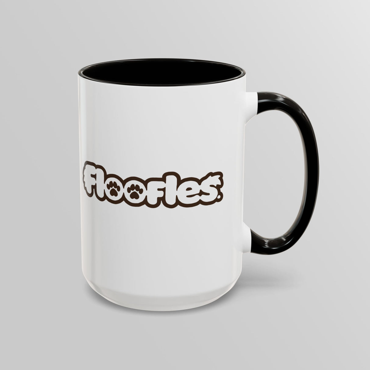 “I Have Arrived” Majestic Cat Black Accent Mug – Floofles by Brandon Ellis