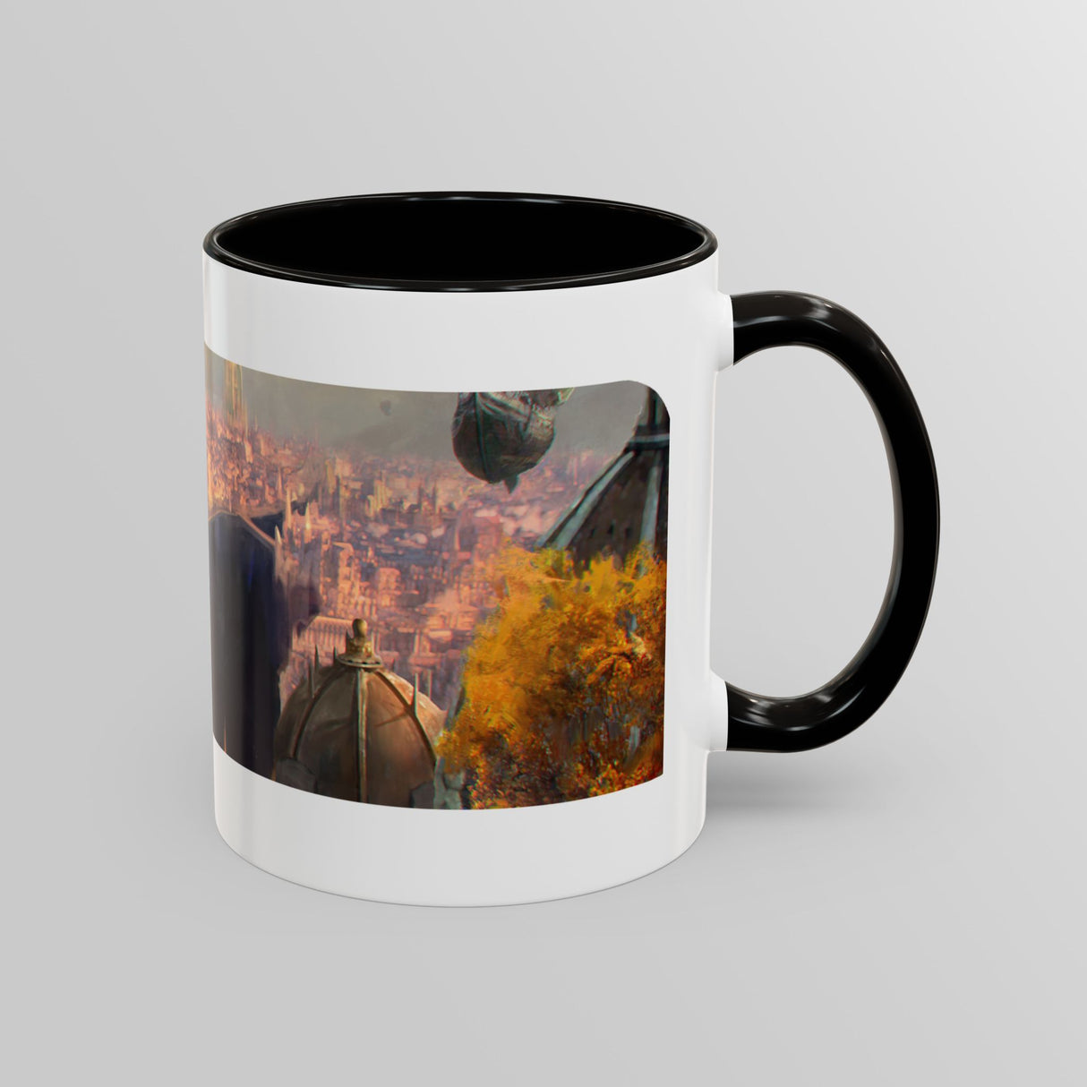 "The Golden Spire" - Ruin Steampunk Mug by Brandon Ellis