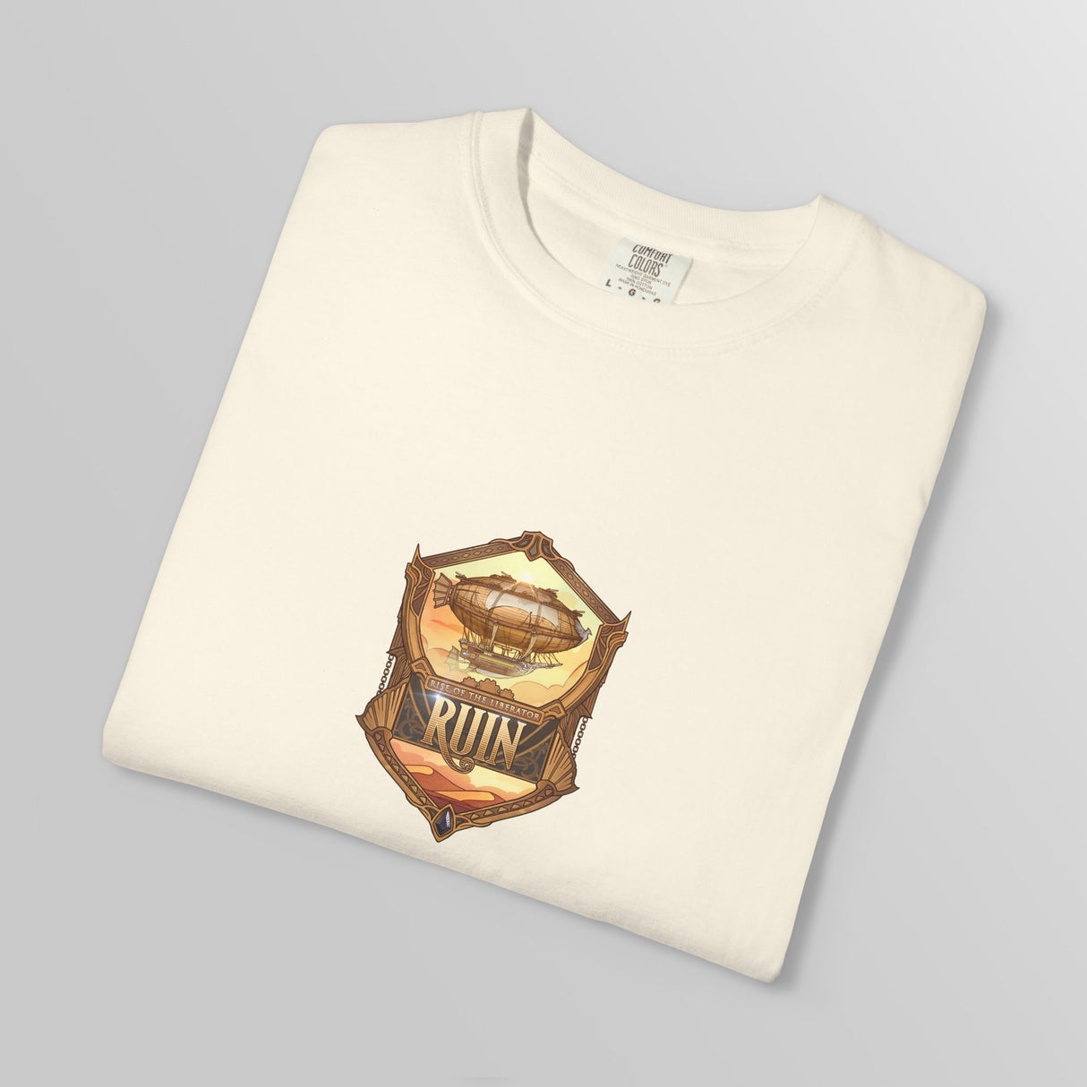 "Rise of the Liberator" - Ruin Steampunk Unisex T-Shirt by Brandon Ellis