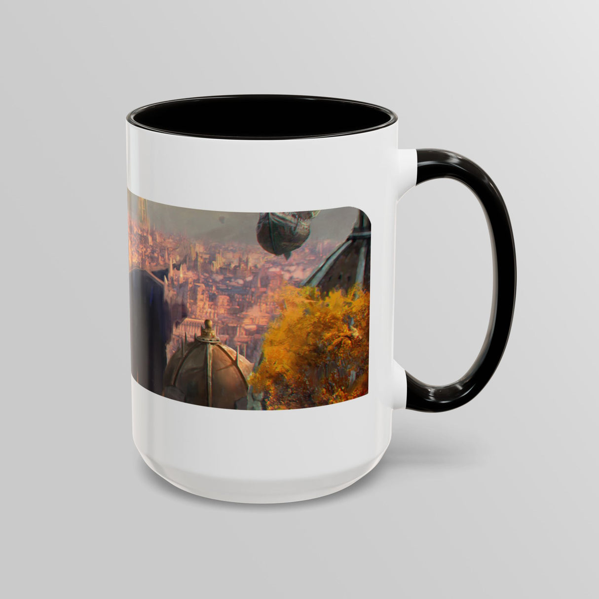"The Golden Spire" - Ruin Steampunk Mug by Brandon Ellis