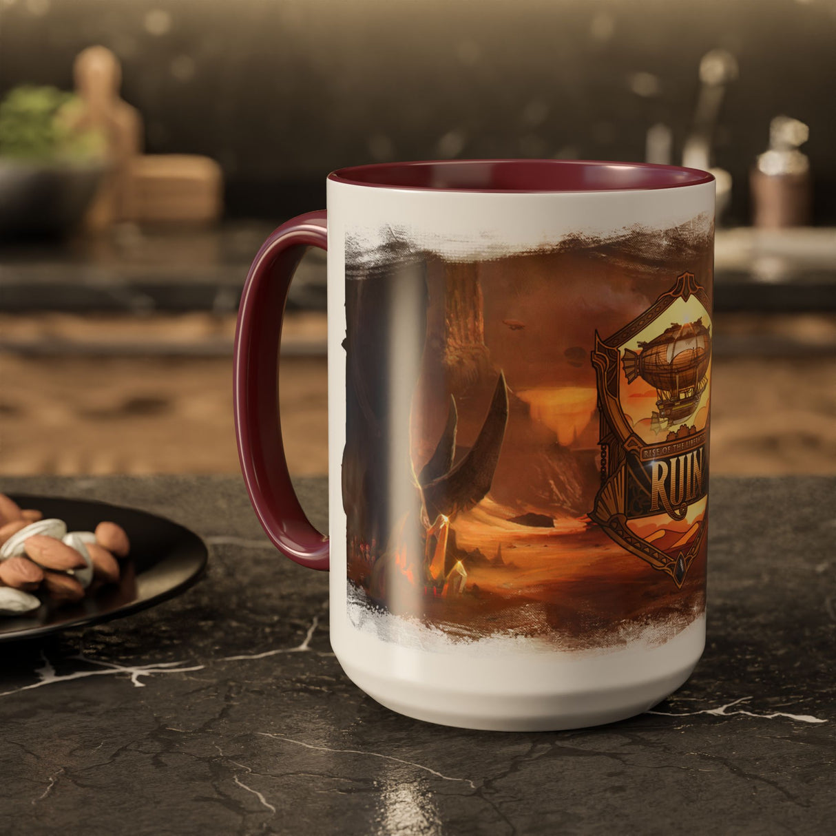 "Dune Watch Emblem Mug" - Ruin Steampunk Mug by Brandon Ellis
