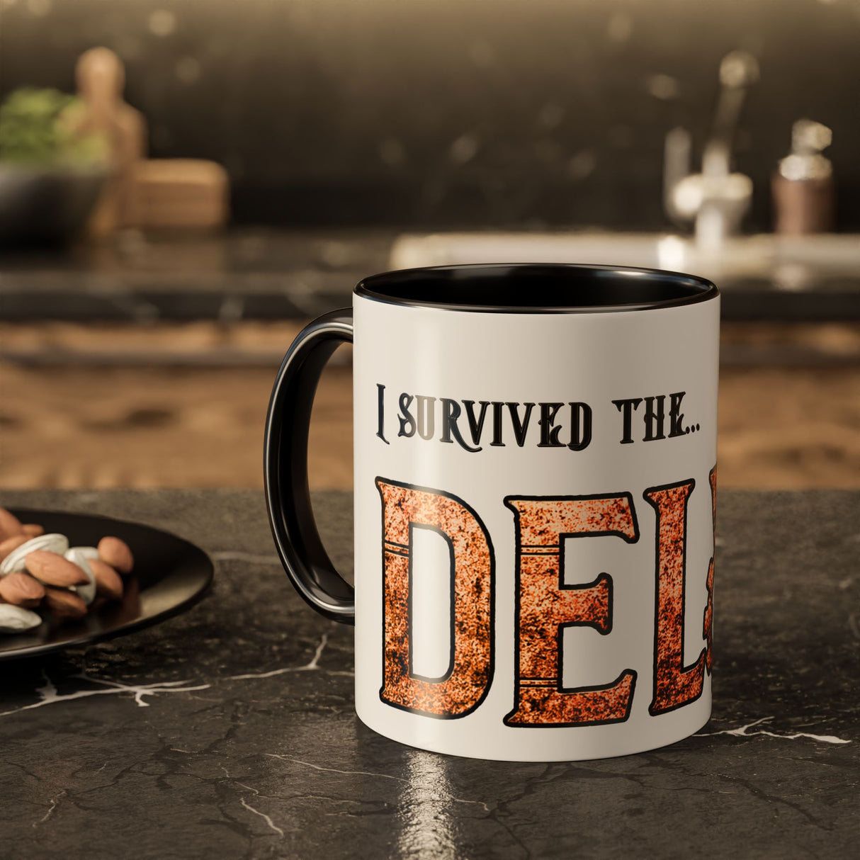 "I Survived The Delve" – Ruin Steampunk Mug by Brandon Ellis