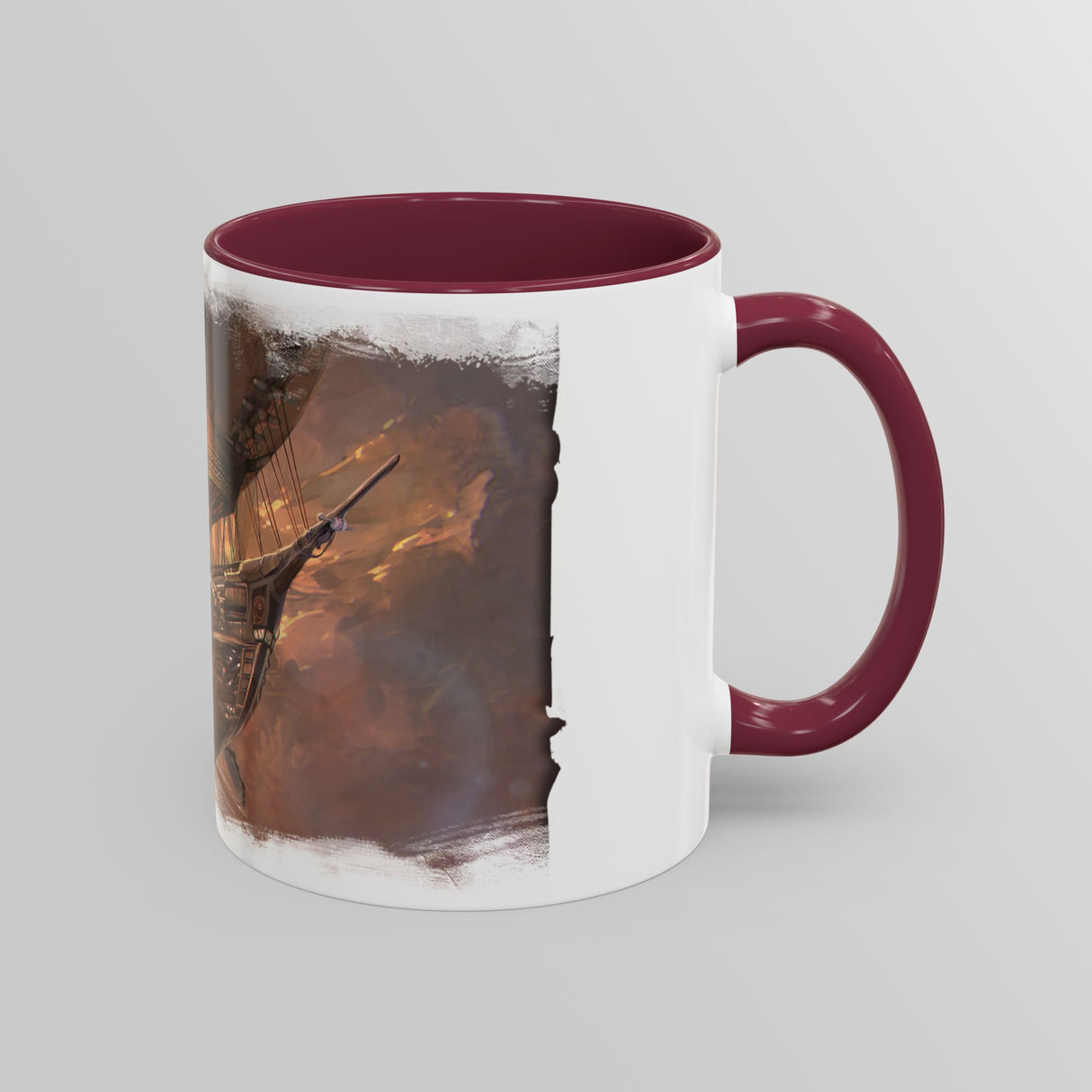 "Painting of The Liberator in Flight" – Ruin Steampunk Mug by Brandon Ellis