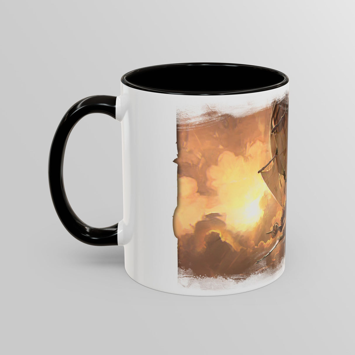 "Painting of The Liberator in Flight" – Ruin Steampunk Mug by Brandon Ellis
