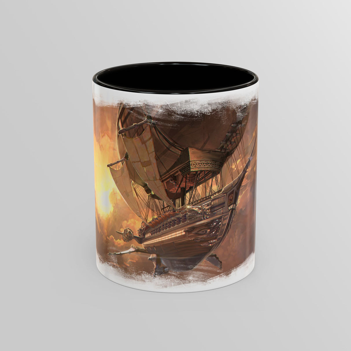 "Painting of The Liberator in Flight" – Ruin Steampunk Mug by Brandon Ellis