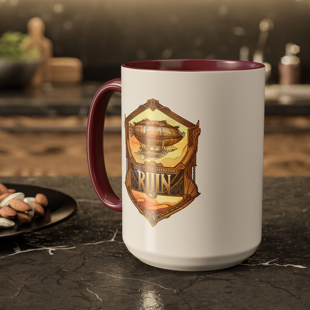 "Rise of the Liberator Emblem" - Ruin Steampunk Mug by Brandon Ellis