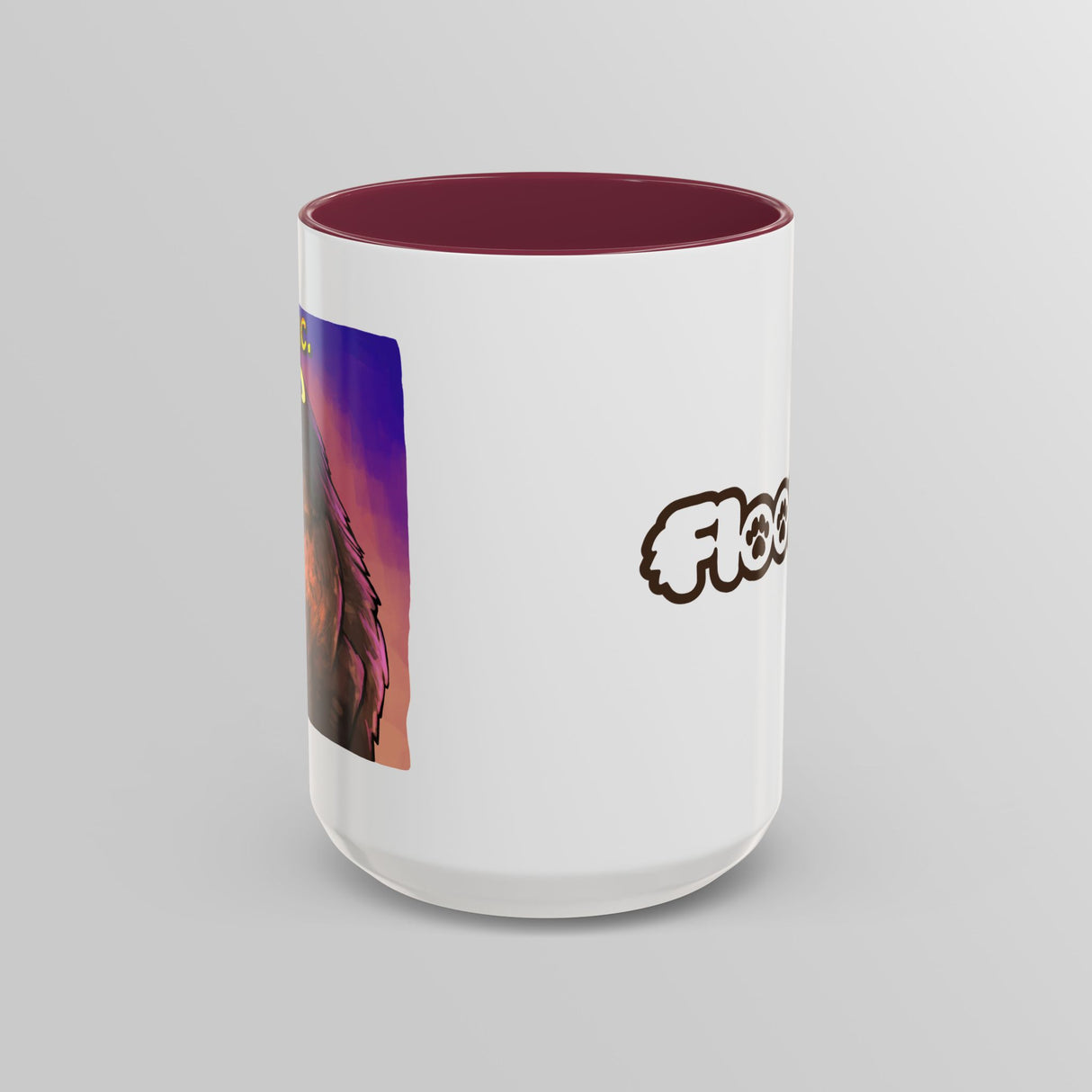 “Pathetic” Judgy Owl Maroon Accent Mug – Floofles by Brandon Ellis